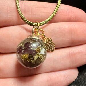 Release Anxiety Talisman Necklace - Handmade Herbal & Crystal